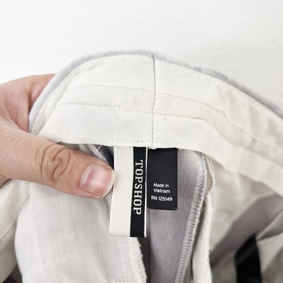 [Topshop] Gray Velvet Slim Straight Ankle Length Trouser Pants Mid Rise Size 6 - Picture 9 of 11